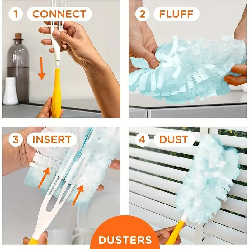 10 Count Disposable Duster Refills Compatible with Swiffer Duster