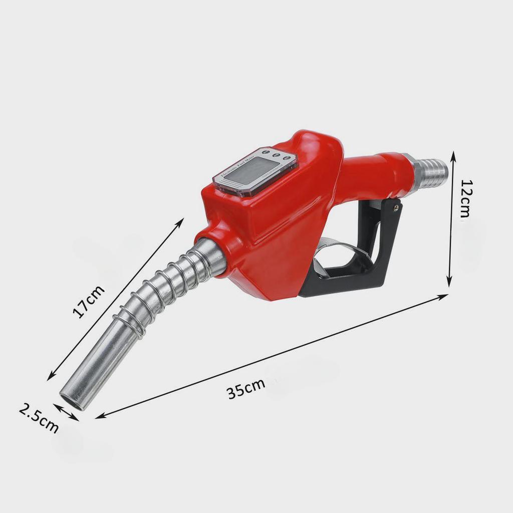 Digital Flow Meter Aluminum Alloy Fuel Gasoline Petrol Oil Delivery Gun Nozzle Dispenser LCD Diaplay 3Gears Refuel Injection Gun