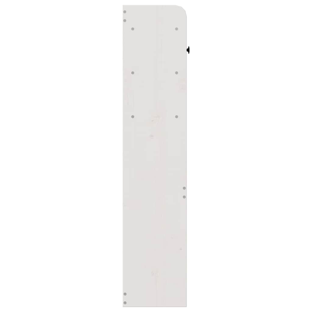 Headboard with Storage Space White 135 Cm Solid Pine Wood