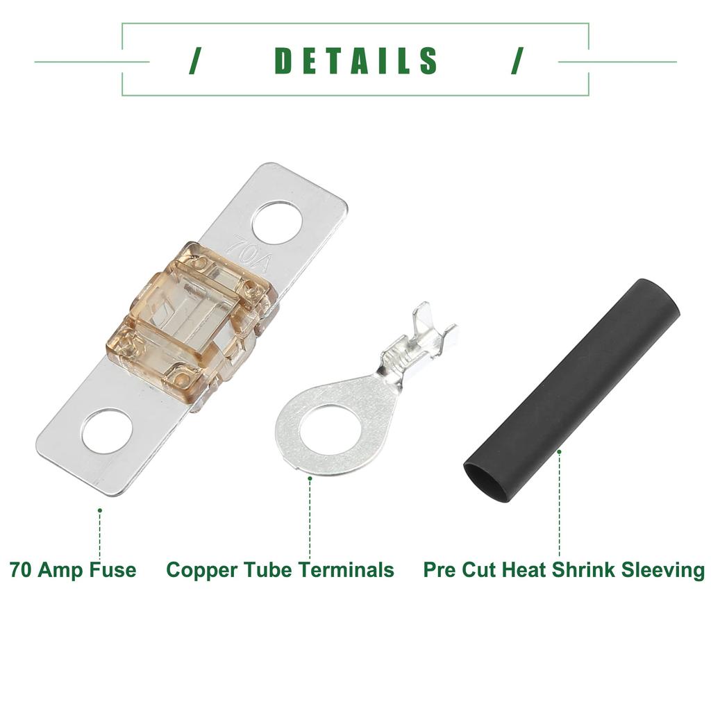 ACROPIX ANS Fuse Holder Kit for Dual Systems ANS Fuse Holder 70A Fuse