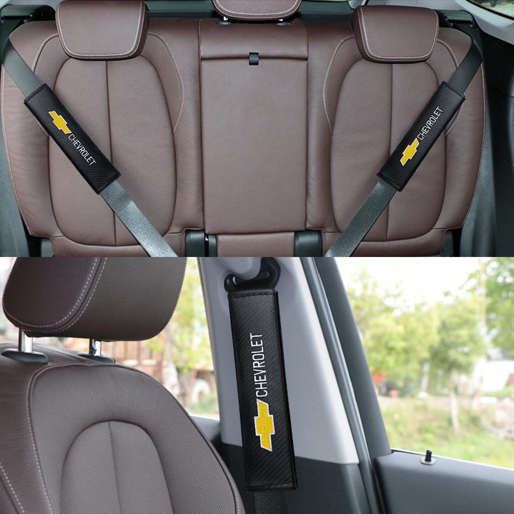 1/2pcs Adjustable Car Seat Safety Belt Cover Shoulder Strap Covers for Chevrolet Silverado Trailblazer Suburban Onix Colorado