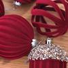 4pcs Flocked Velvet Christmas Ball Shatterproof Delicate Christmas Tree Pendant Decorative Xmas Hanging Ornament Window