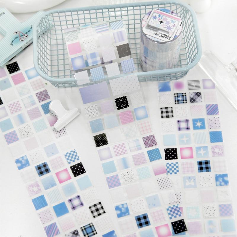 Cute Strolling through the Grid PET Tape 60mm X 2m DIY Scrapbooking Collage Stationery Decor Journal Sticker Adhesive Tapes