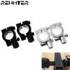 2PCS Black Silver Motorcycle Handlebar Mirror Mount Clamp Rear View Mirror Holder Bracket  22mm 10mm 8mm 10mm 25mm For Harley
