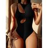 Damen Einteiliger Badeanzug Sexy Basic Bademode Einfarbig Badeanzug Bikinis Brasilianischer Bikini Strandbekleidung Sommer