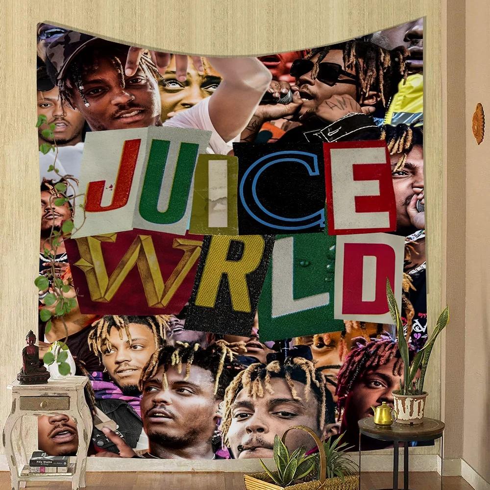 1PC Juice Wrld Tapestry Printed Large Wall Tapestry Art Science Fiction Room Home Decor Decor Blanket