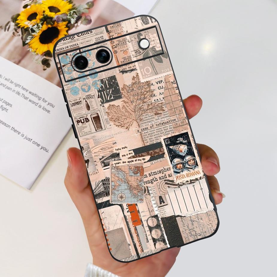 Für Google Pixel 8A Hülle Stilvolle Bemalte Abdeckung Weiche TPU Stoßfeste Handyhülle Für Google Pixel 8 Pro Pixel8A Fundas Coque Bumper