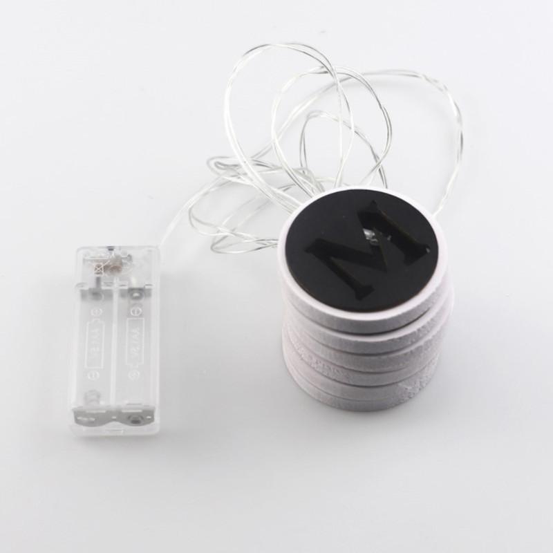 Wooden Eid String Light Led Ramada Mubarak Letters Lamp Ornament Crafts for Islamic Muslim Party Ramadan Decoration Night Lamps