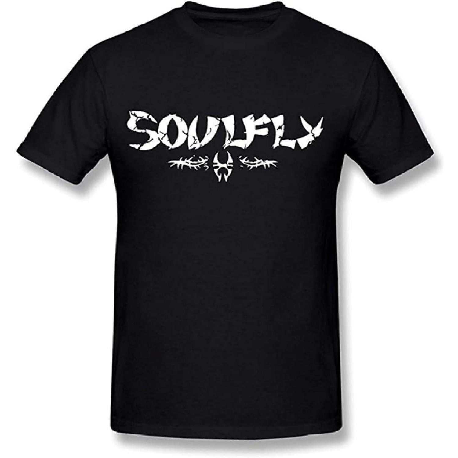 NOTEE Men s Soulfly Band Logo T Shirt T-Shirts Black XXXXXL разноцветный