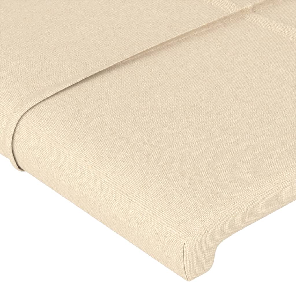 Bed Frame without Mattress Cream Color 100x200 cm Fabric