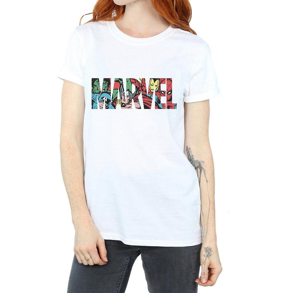 Marvel Comics Womens/Ladies Characters Cotton Logo Boyfriend T-Shirt