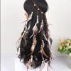 Vintage Style Feather Hair Accessory With Floral Design For Women Summer Wear