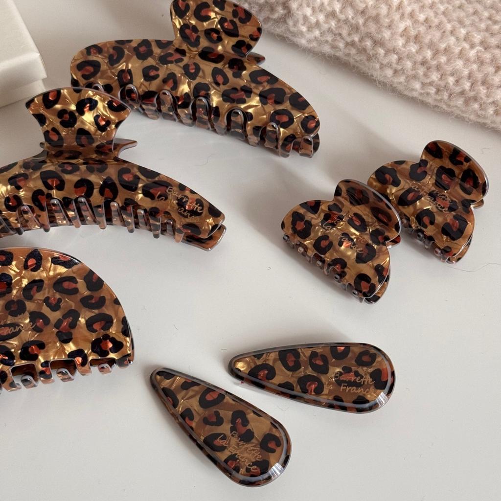 Leopard Print Hair Claws Clip High Sense Design Luxury Hair Accessories for Women Korean Autumn and winter hair accessories