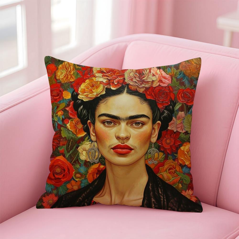 Frida Kahlo Painting Art Cushion Cover Comfortable Reversible Pillow Cover Ideal For Car Sofa Bedroom & Beyond