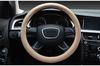 ontto Steering Wheel Fits All Medium Premium Genuine Leather Cover, Comfortable, Non-Slip, Breathable, Seasons, Size, Stylish,