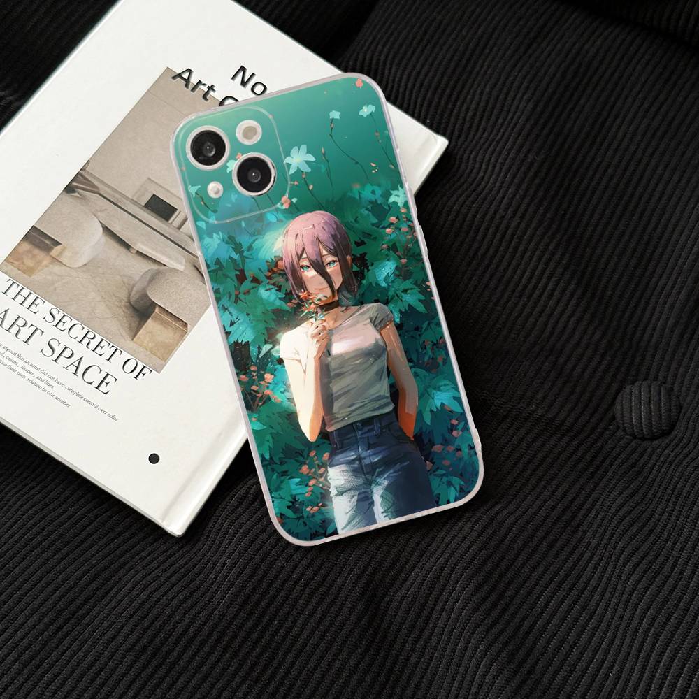 Anime C-Kettensäge M-Mann Handyhülle Für iPhone 11 13 16 12 17 14 15 Pro Max Plus Weiche Klare Rückseite Hülle