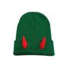 1PC Warm Stretchy Devil Playful Hat Cold-Resistant Beanie Winter-Ready Knitted Trendy Horn Soft-Knitted
