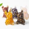Hundefigur aus Kristallharz im modernen, minimalistischen Design – perfekt für die Dekoration von Zuhause oder Büro – Geschenkidee