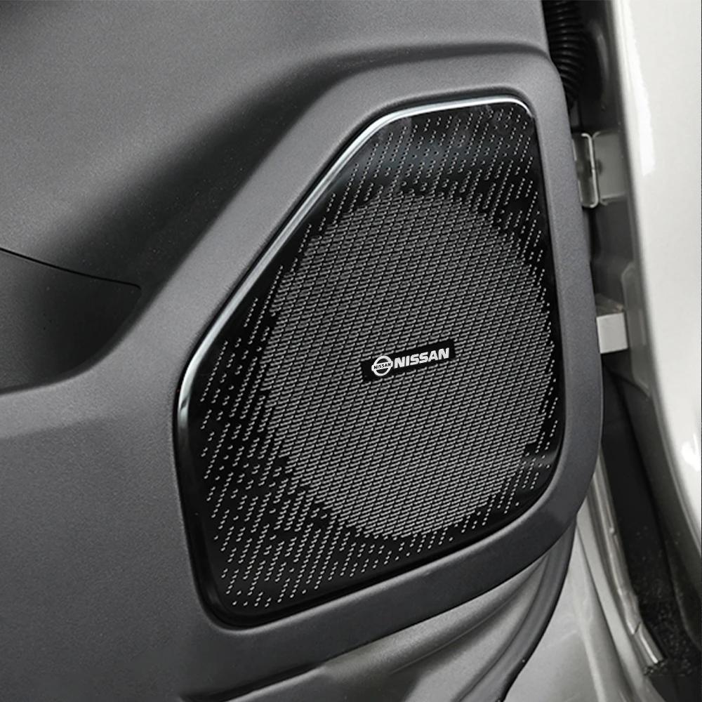 2/4Pc 3D Metal Car Speaker Audio Sticker Stereo Badge Sticker Car Accessories for Nissan X-trail Qashqai Leaf Juke Sentra Altima
