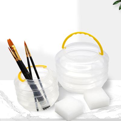 Collapsible Brush Washer Washing Bucket Brush Holder Round Paint Brush Washing Bucket for Watercolor Oil Painting