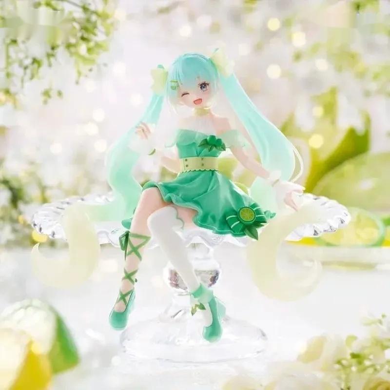 Hatsune Miku Serie Frutta Tappo per Ramen Figura Arancia e Lime Ver Anime Statua in PVC Ornamento da Collezione per Scrivania Modello Giocattolo Regalo