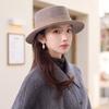 Fashion Luxury Women's Warm Hats Fall and Winter Hats Flat-Top Hats British-Style Top Hats