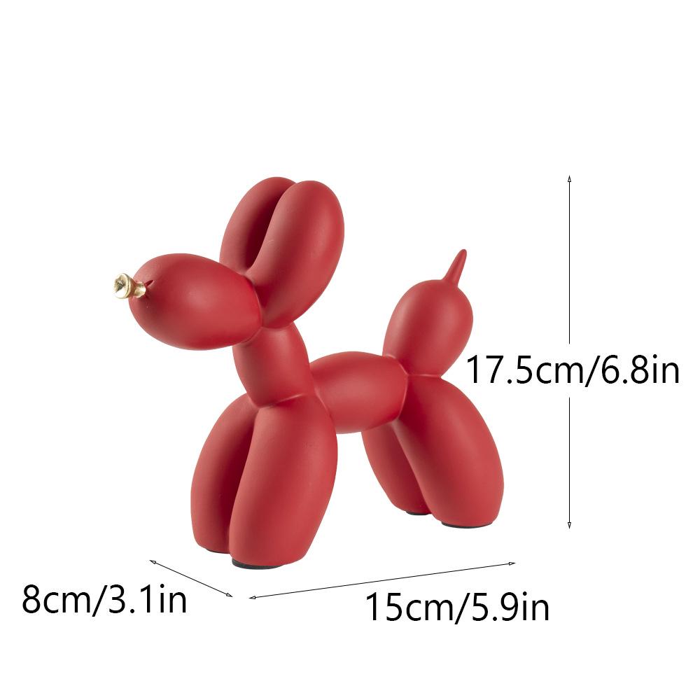 Golden Balloon Dog Resin Ornament for Home, Office, & Living Room Decor