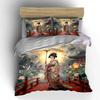 Woman In Kimono Holding Umbrella Printed Duvet Cover Set1 Duvet Cover+2 Pillowcasemulti Size Bedroom Bedding Decor