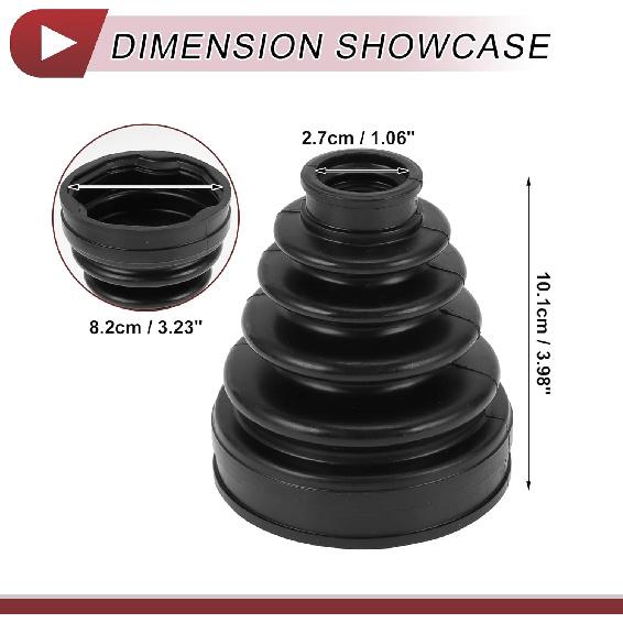 Kit Manșon Articulație Planetară pentru Toyota Camry 2007-2011 pentru Toyota Highlander 2001-2009 Manșon Articulație Planetară Constantă Interioară Cu Coliere Nr.443842180 Cauciuc Negru