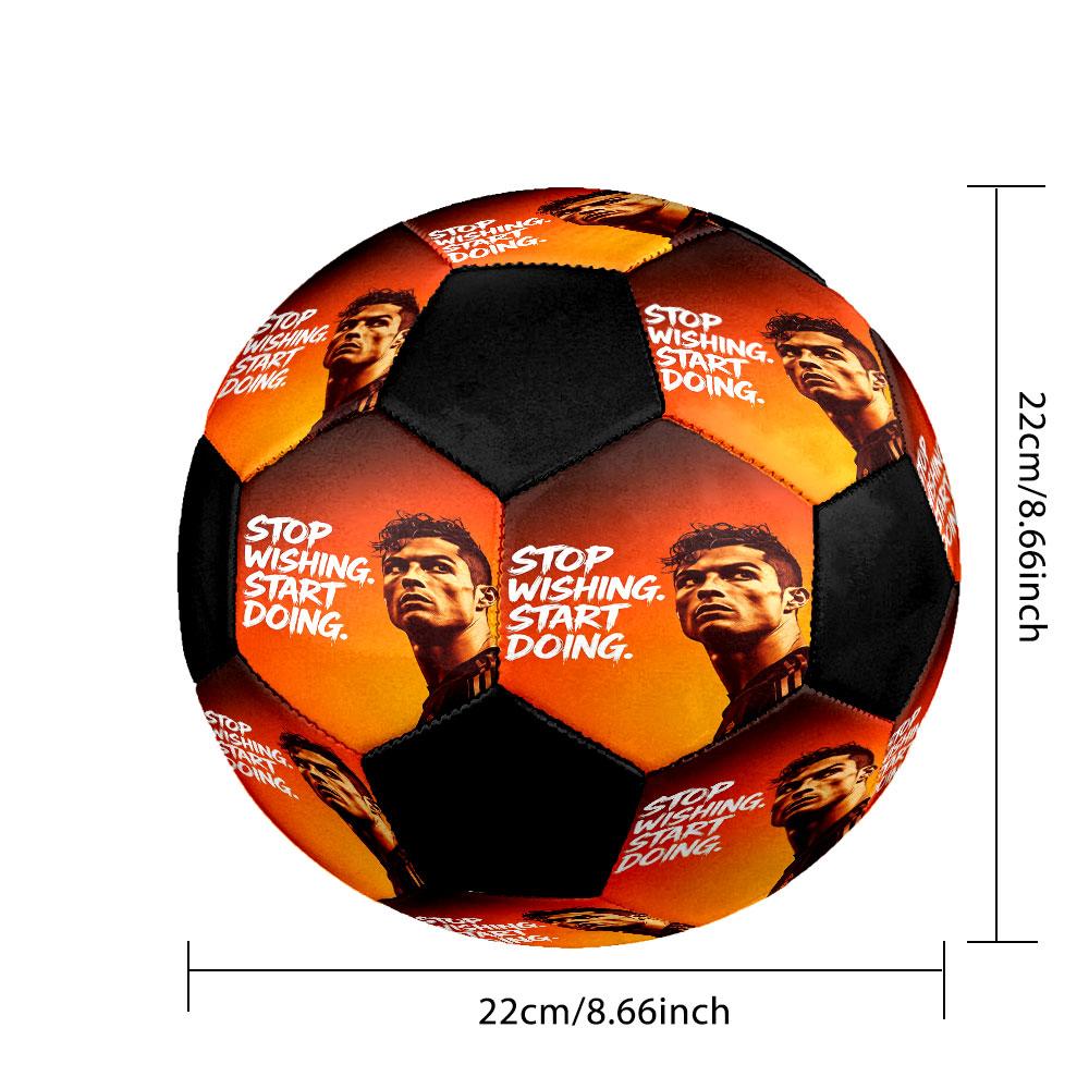 Ballon de Football Imprimé Taille 5 Résistant Entraînement Extérieur
