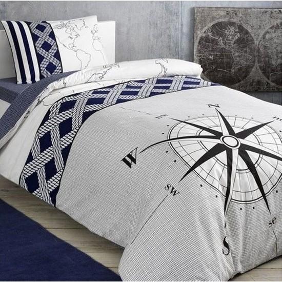 

Tac Navi Ranforce Single Duvet Cover Set Темно-синий