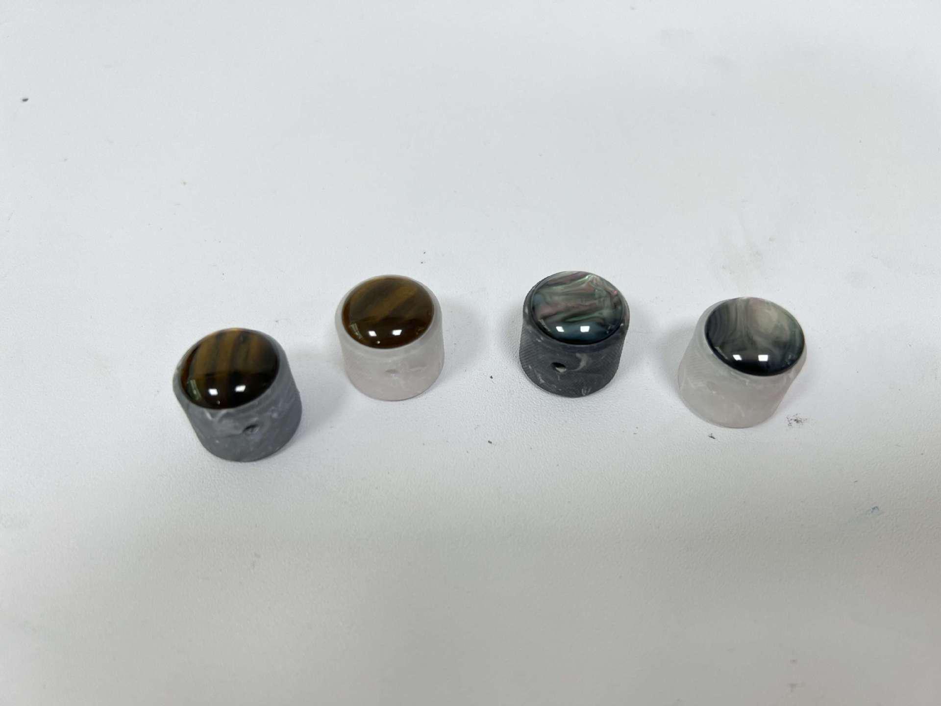 Electric & Bass Guitar Volume Knob: Plastic, Inlaid with Hole, Switch Cap Black Inlaid Knob with Hole (Single with Wrench)