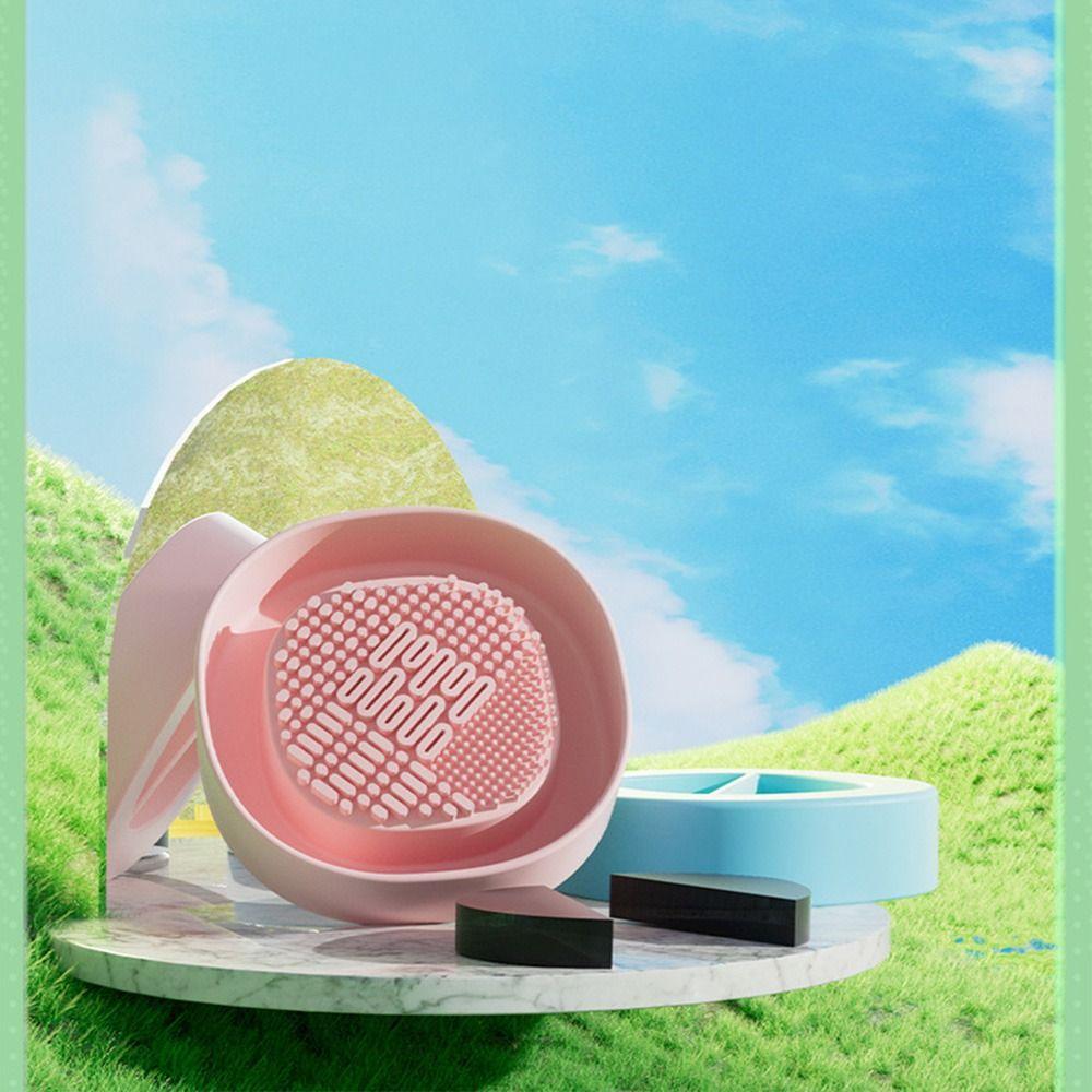 Comprar Make Up Washing Powder Puff Cleaning Plate Makeup Brush Cleaner