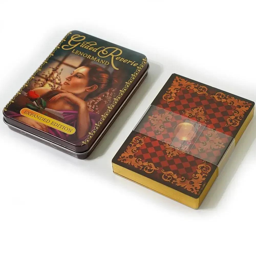 Gilded Reverie Lenormand Tarot Deck Vergulde Rand voor Waarzegspel Kaart
