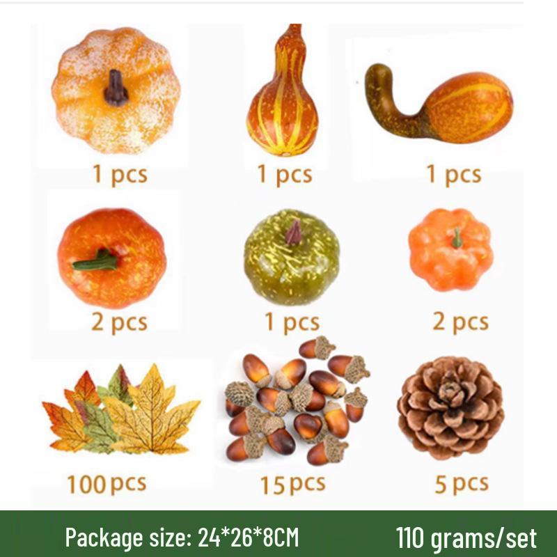 White and Yellow Pumpkin Model for Halloween and Christmas Decoration Wreaths