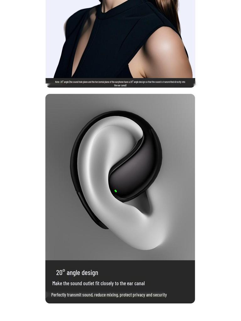 Bluetooth Wireless Sports Clip-on Earphones 2026 with AI Smart Translation