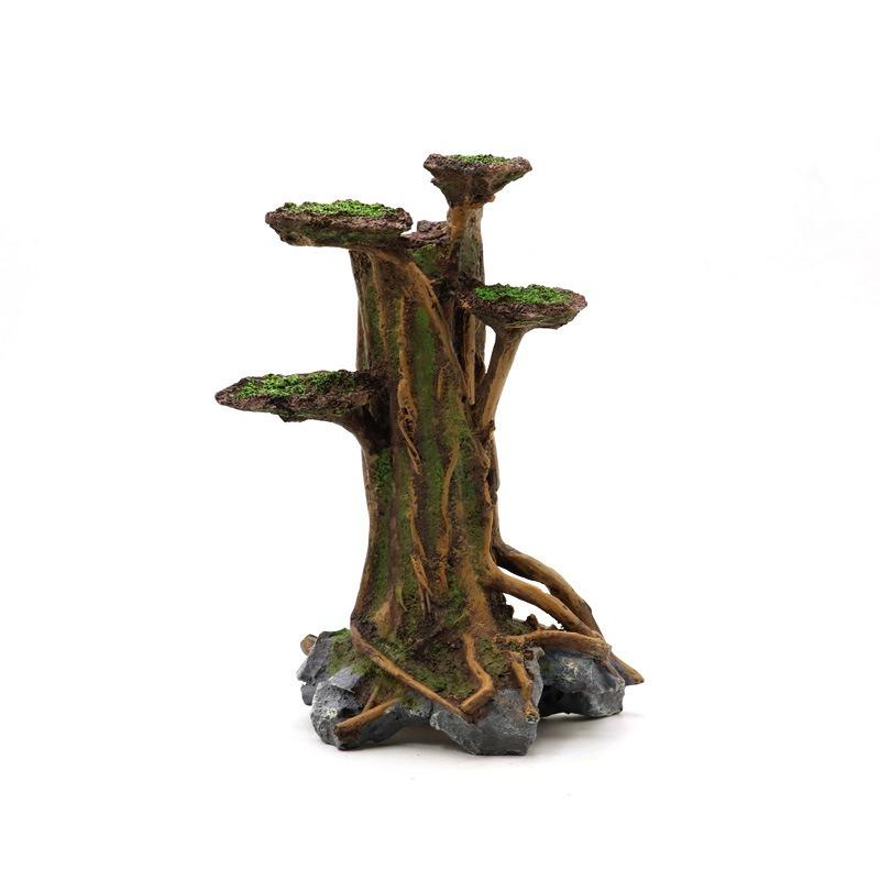 Artificial Moss Tree Driftwood Aquarium Decoration Resin Moss Tree Water Plant Lazy Aquascape Driftwood Brazilian Wood Root