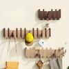 Wooden Coat Hanger No Drill Wall Hook Piano Key Design Clothes Rack for Dressing Room