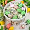 16 PCS Spring Hanging Ball Ornaments Spring Tulip Hanging Decorations for Mini Tree Spring Flower Ball Ornaments Floral Hanging Tree Decor for Spring