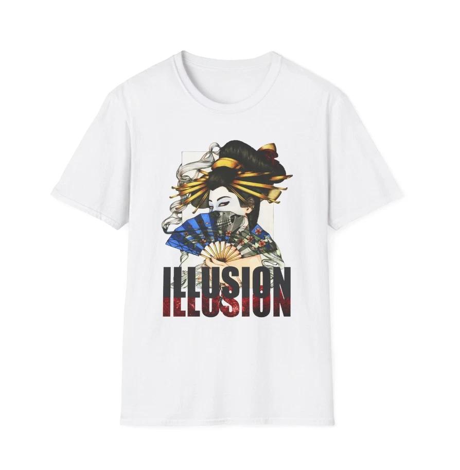 Illusion Graphic Unisex Softstyle T-Shirt, Casual Wear, Anime Fan Shirt L