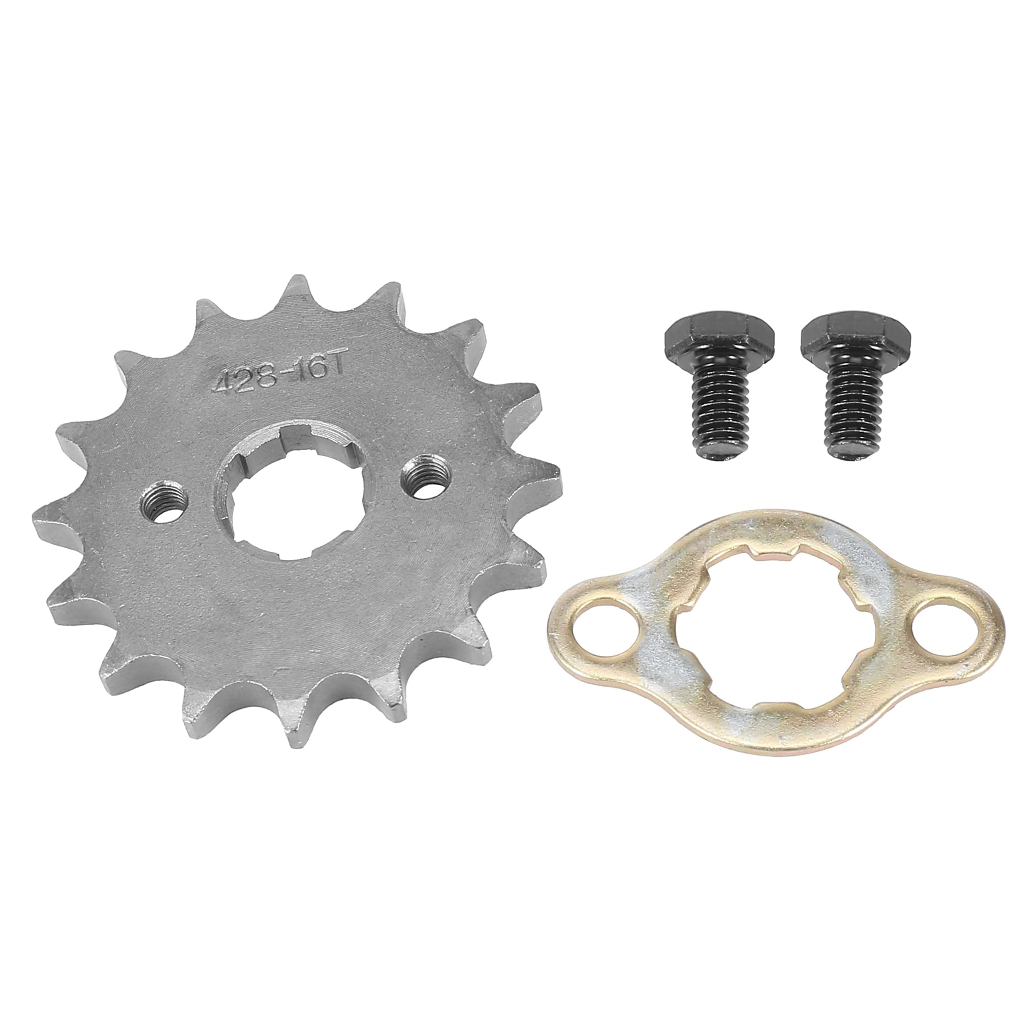 

F FIERCE CYCLE Fitting Screw Metal Titanium Tone Motorcycle Sprocket Front Engine Sprocket 428 Chain 16T 20mm