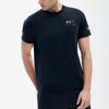 Fila Athletics Printed Fitness Base Layer Sports Casual Knit Short Sleeve T-Shirt Men Tops Deep-Black A11M211103F-BK