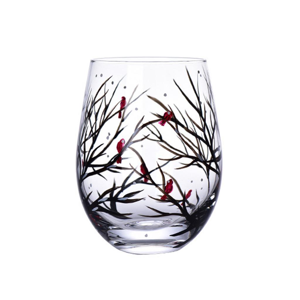 Pahar de sticlă imprimat creativ Copaci patru anotimpuri Pahare de vin Pahare de bere Pahar de vin Material de sticlă pentru vin Bere și Cocktailuri