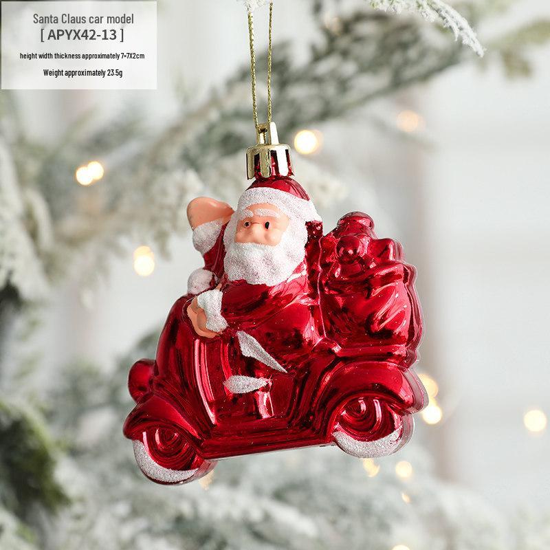 Cross-Border Christmas Tree Ornaments: Snowman, Santa, Cabin Pendants
