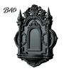 Gothic Bedroom Decor Wall Shelf, Vintage Floating Shelf for And Living Room, Matte Black Pointed Arch Decorative Wall-Mounted Display Rack with