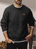 Men's American Retro Crew Neck Loose Winter Sweater - Trendy Knitwear Base Layer