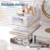 Glacier Pattern Luxury Cosmetics Storage Box with Handle - Bathroom Desktop Organizer