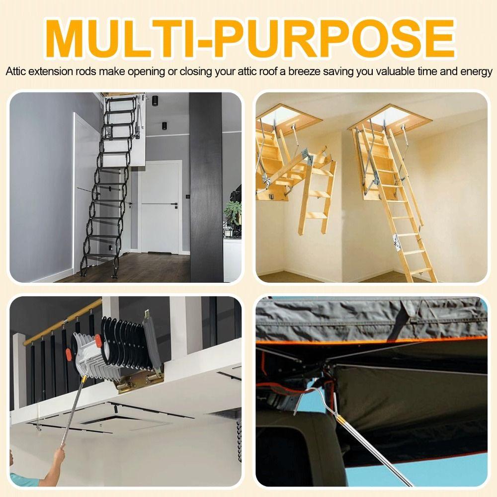 Extends Loft Stair Pull Hook Kit Attic Pull Down System Hook Set  For Home,Loft Hotel