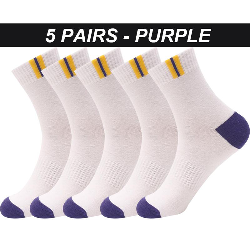 5 Pairs Men's Socks Cotton Large Size 39-48 Business Long Socks Breathable Deodorant Big Size Fashion High Quality