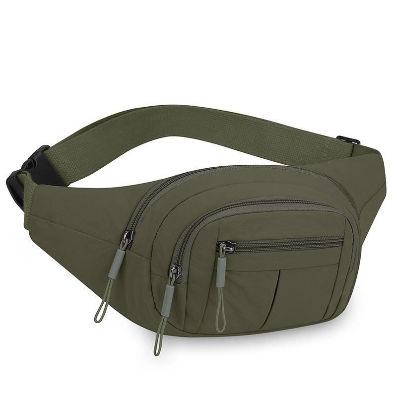 Stylish Women's Fanny Pack Large Capacity Multi-layer Portable Outdoor Breast Bag Wear-resistant Simple Sports Messenger Mobile